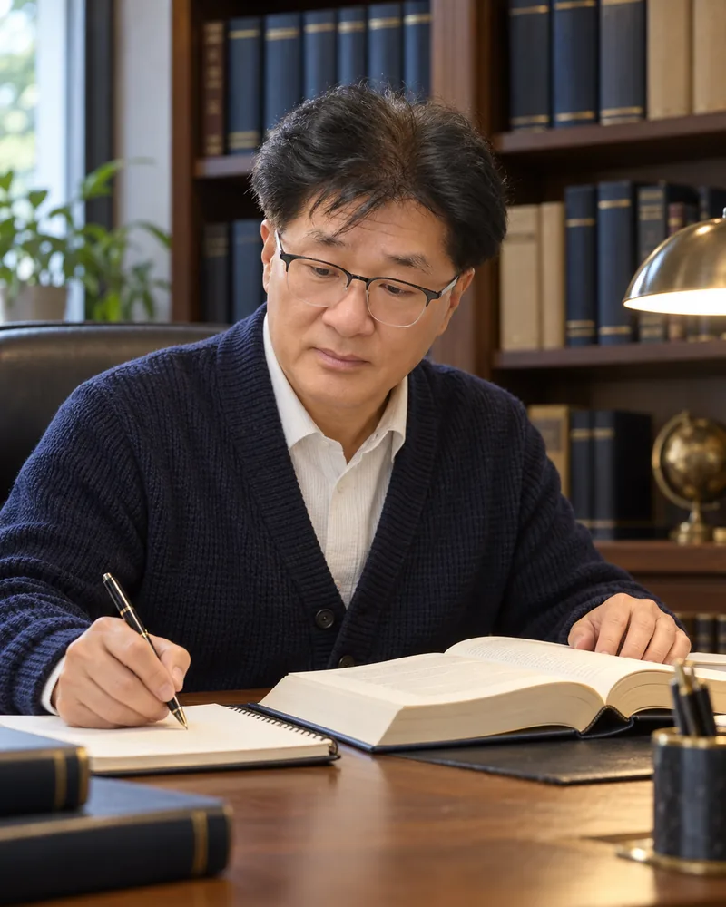 법률서를 검토하는 최병록 컨설턴트
